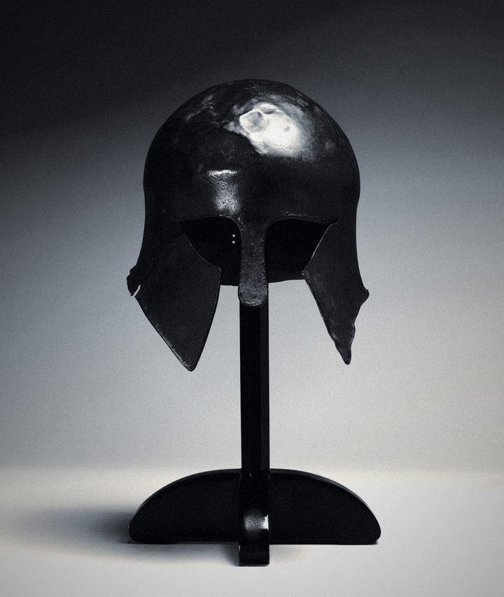 Corinthian helmet, bronze, Greek.
